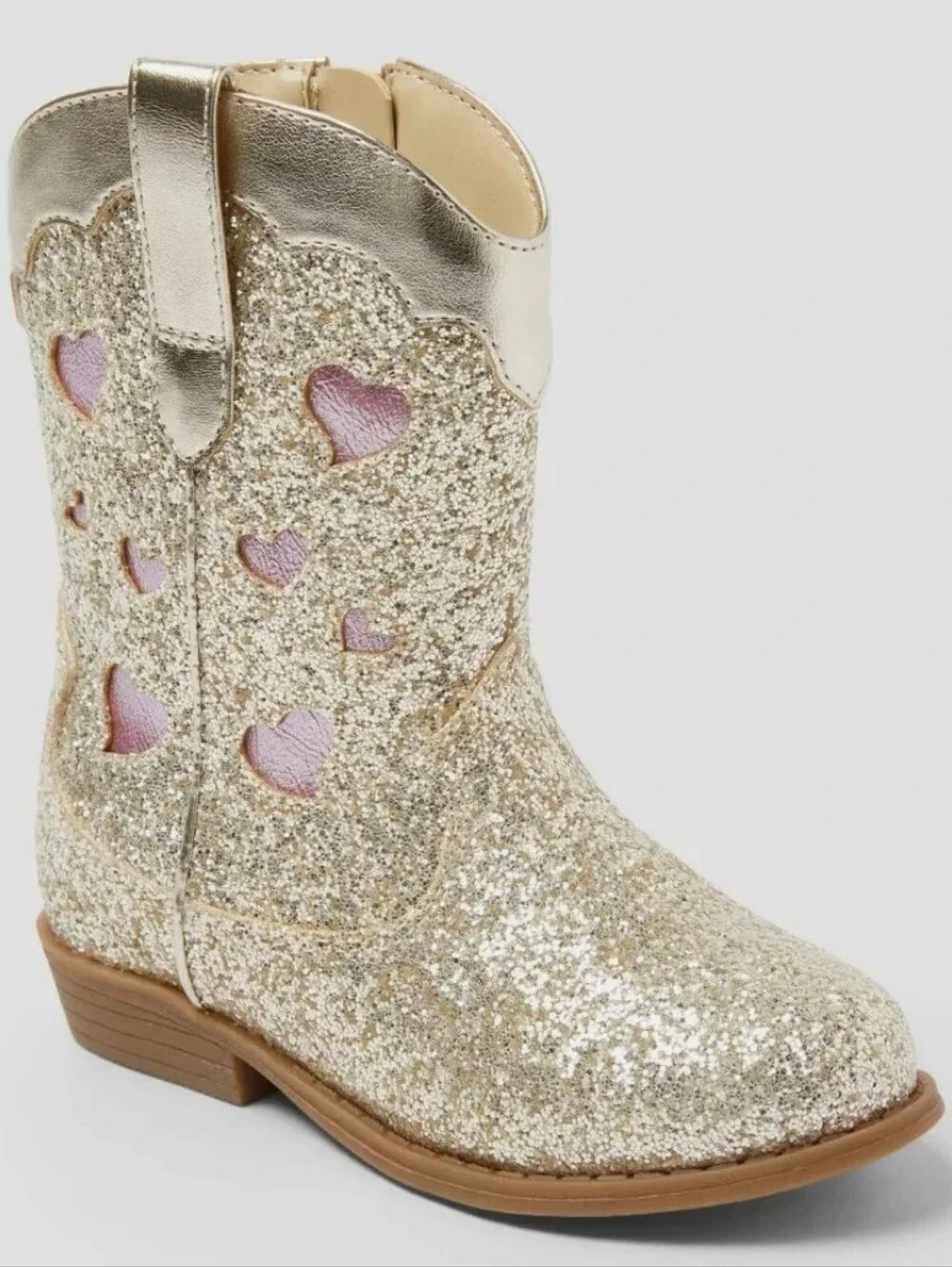Cat & Jack Toddler Dallas Glitter Western Boots Size 5